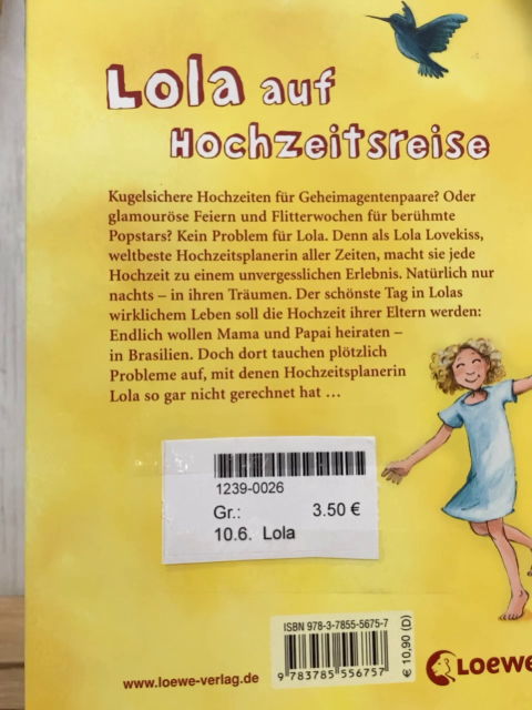 Lola  Buch Lola auf Hochzeitsreise 