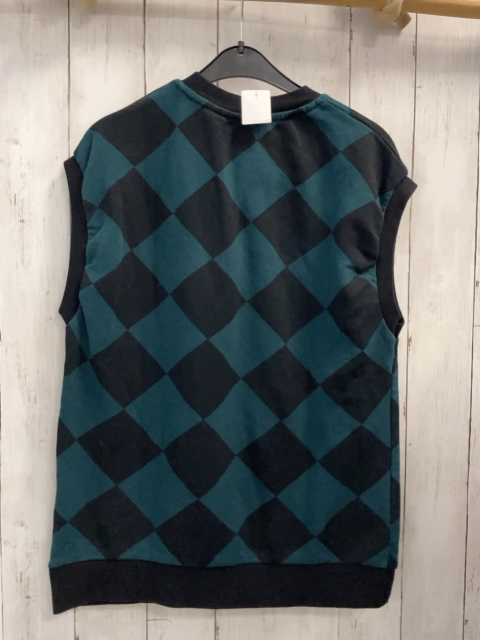 H&M  T-Shirt  Gr. 146/152  schwarz petrol Rauten Plüsch "H" Harry Potter  