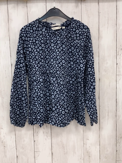 Tom Tailor  Bluse  Gr. 128  schwarz hellblaue Blumen 