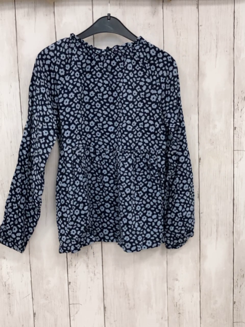 Tom Tailor  Bluse  Gr. 128  schwarz hellblaue Blumen 