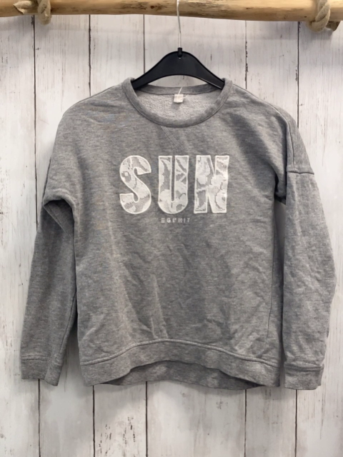 Esprit  Pullover  Gr. 134  grau  Schrift 
