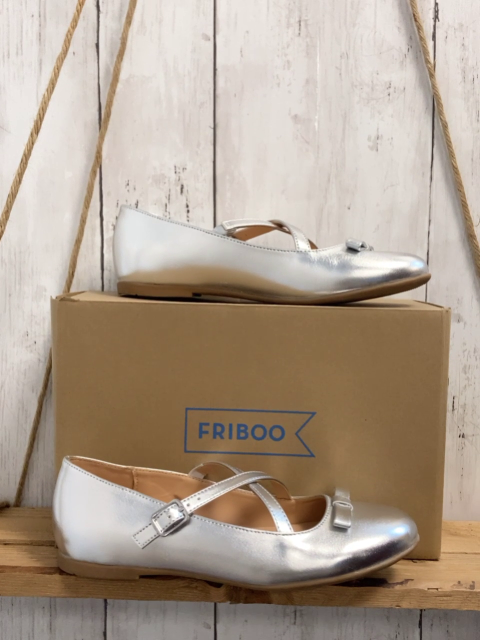 Friboo  Schuhe  Gr. 34  silber mit Schleife 