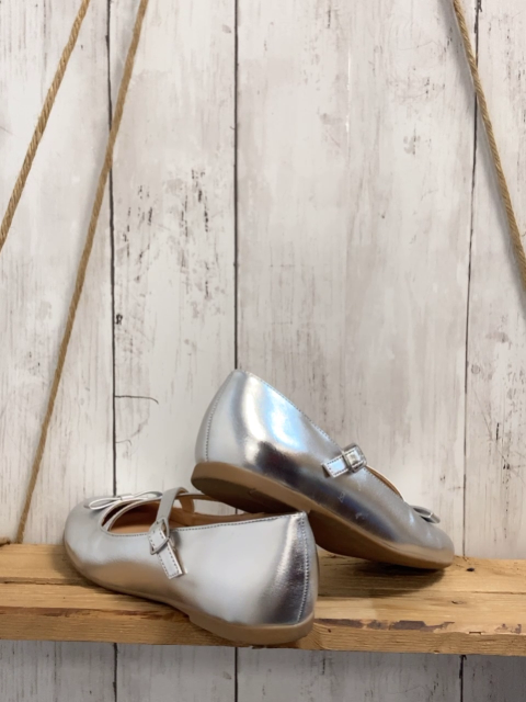 Friboo  Schuhe  Gr. 34  silber mit Schleife 