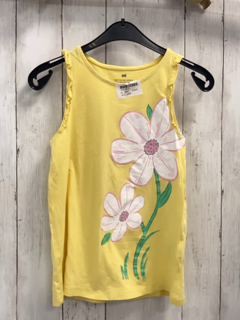 H&M  Top  Gr. 134  gelb Blumen Rüschen 