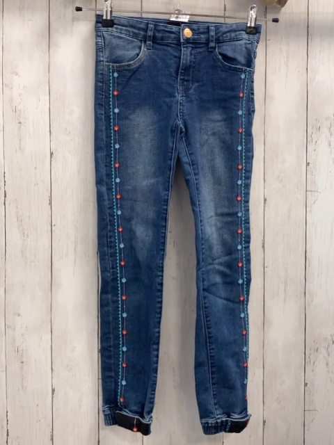 Desigual  Hose  Gr. 146/152  blau Jeans bestickt 