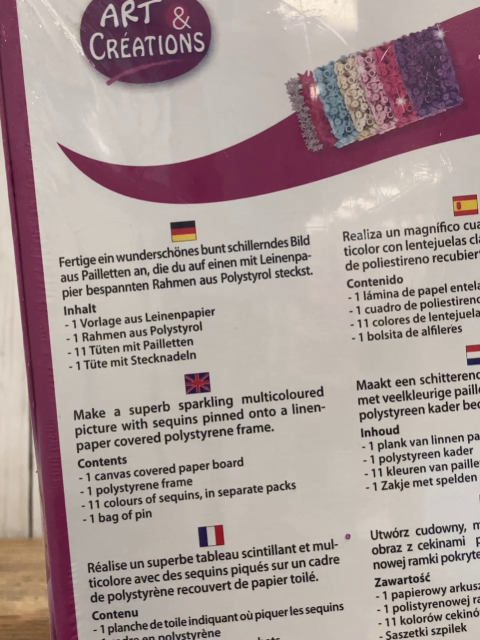 neu  Kreativspiel  Pailettenkunst Einhorn 