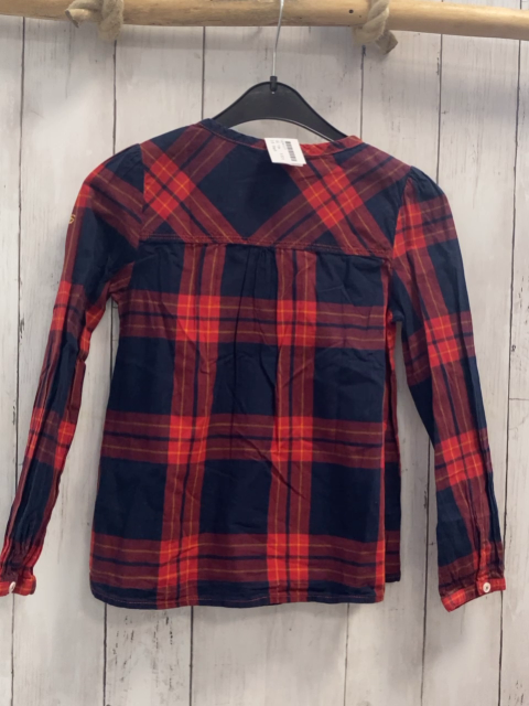 Esprit  Bluse  Gr. 134  rot balu gelb kariert Rüschen 
