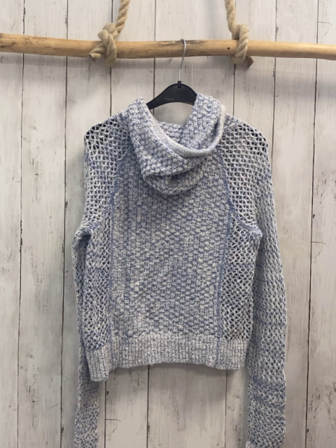 Abercrombie  Pullover  Gr. 158/164  weiß lavendel meliert Strick Kapuze 