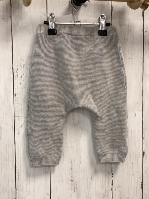 H&M  Leggings  Gr. 68  hellgrau Strick gelbe Kordel 