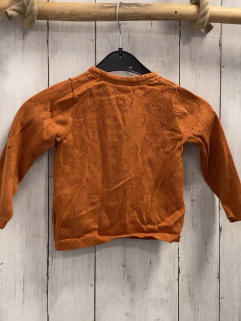 H&M  Strickjacke  Gr. 86  orange Herzen 