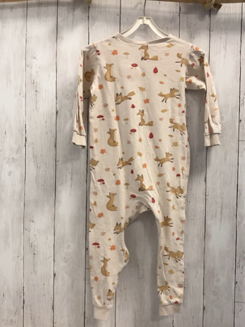 H&M Schlafanzug Gr. 98  beige Füchse