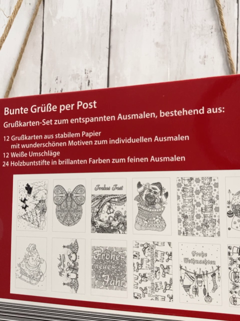 neu Kreativspielzeug  Ausmalset mit Karten und Buntstiften Weihnachtsmtove 