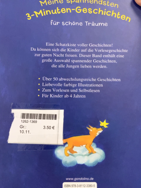   Buch Meine spannendsten 3-Minuten-Geschichten für schöne Träume 