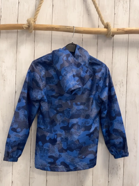   Jacke Gr. 146/152  blau hellblauer Druck hellgraue Punkte 