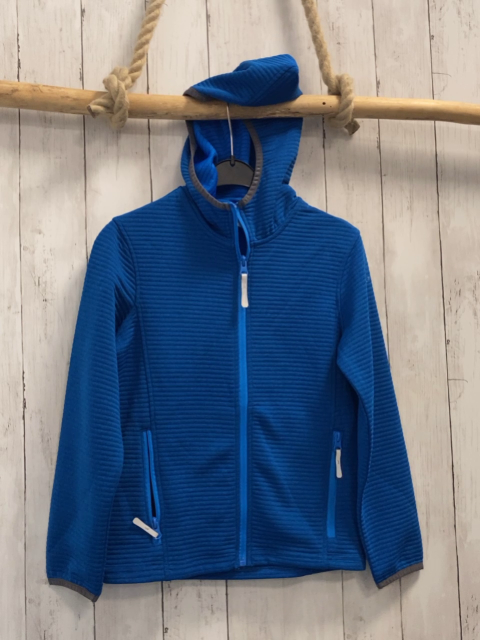 Icepeak Sweatjacke Gr. 140  blau gerippt grauer Bund