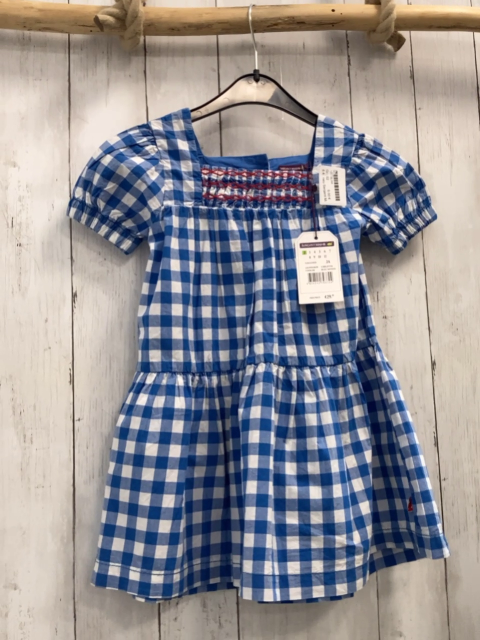 neu Sergent Major  Kleid  Gr. 92  blau weiß kariert rote Ziernähte 