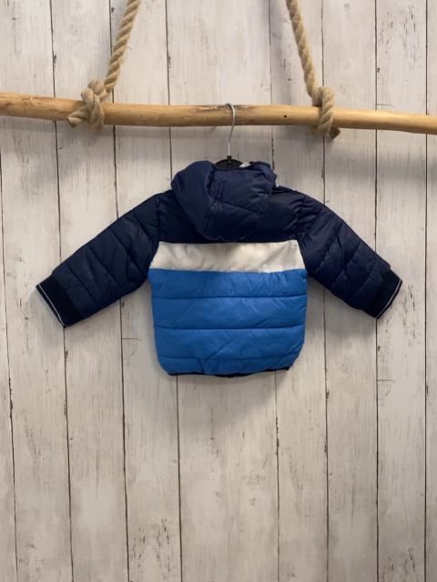   Winterjacke  Gr. 68  dunkblau hellblau weißer Bruststreifen 