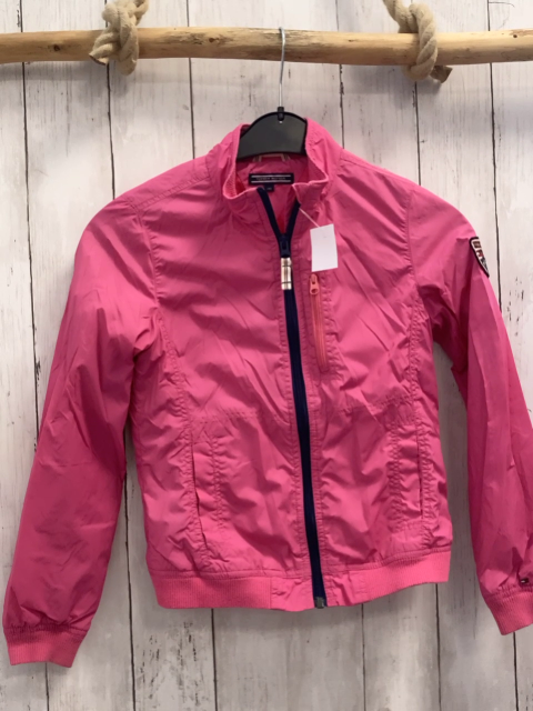 Tommy Hilfiger  Jacke  Gr. 140  pink blauer Reißverschluss Strickbund 