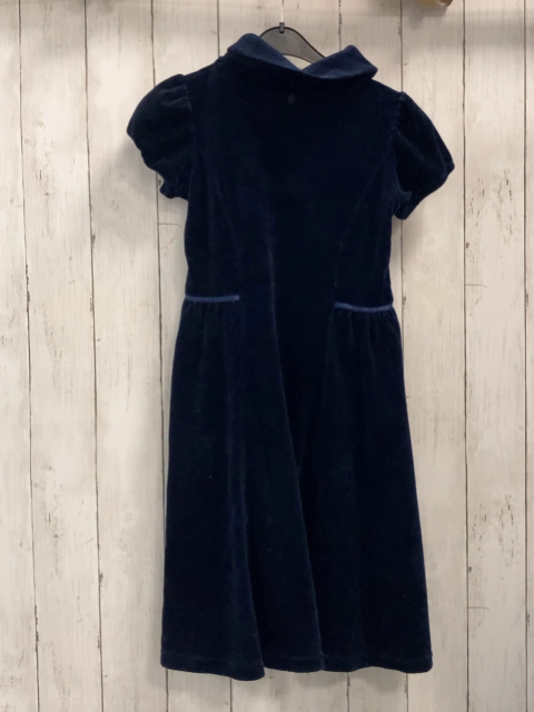 Käthe Kruse Kleid Gr. 128  blau Samt Kragen Schleifen