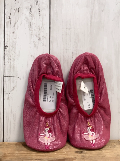 neu Gymnastikschuhe  Gr. 31  rot Glitzer Ballerina 