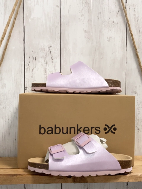 neu Babunkers  Pantolette  Gr. 31  lavendel matt glänzend 