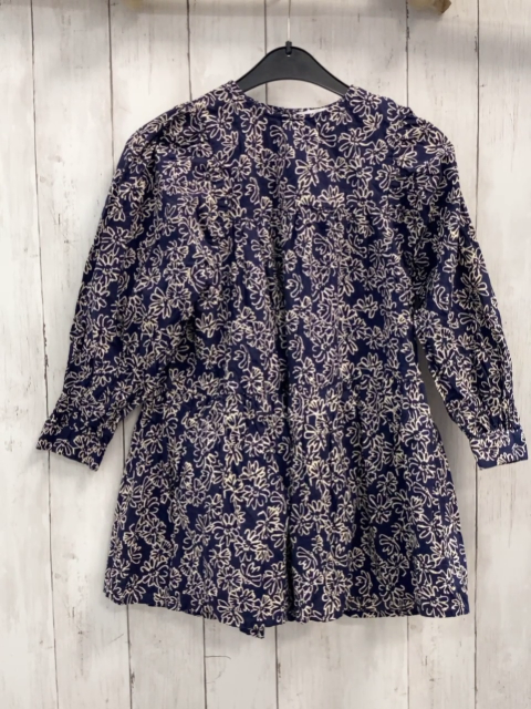 Mango  Kleid  Gr. 122  dunelblau beige Blüten 