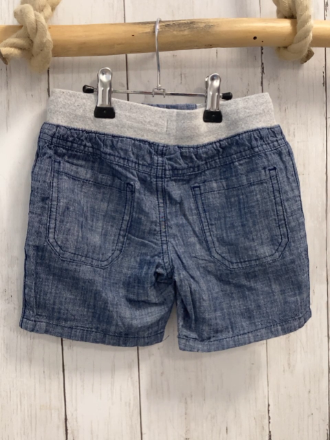   Shorts  Gr. 98  blau Jeans hellgrauer Strickbund mit Kordel 