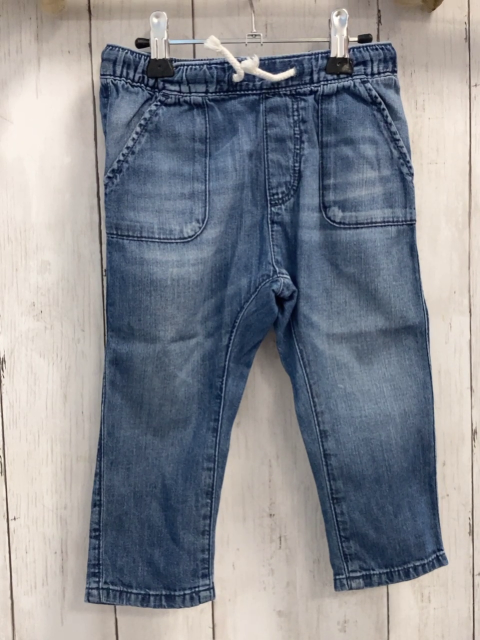 H&M  Hose  Gr. 86  blau Jeans weiße Kordel