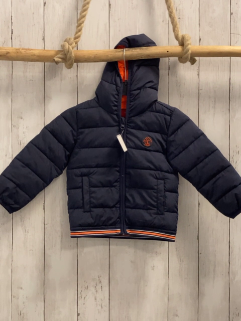 S´Oliver  Jacke  Gr. 92  blau Kapuze orange weißer Streifenbund orange Futter 