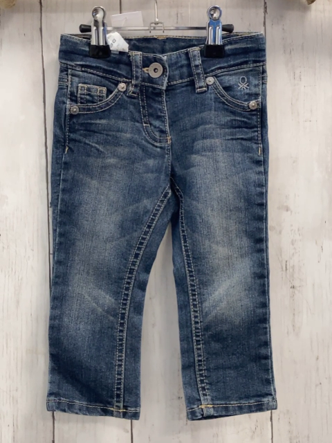 Benetton Hose  Gr. 80  blau Jeans Bund verstellbar 