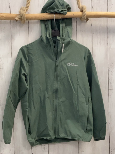 Jack Wolfskin Übergangsjacke  Gr. 140  kiwi Kapuze 