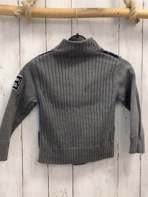 H&M  Strickjacke  Gr. 104  grau hellblau blau weiße Rauten 