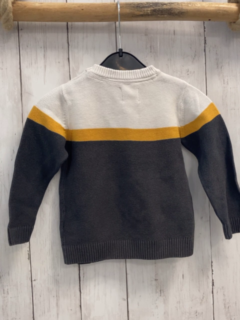   Pullover  Gr. 86  weiß mais grau Strick 