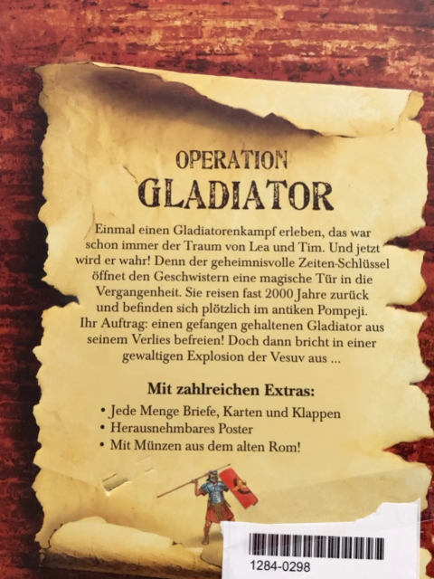  Pappbuch Der Zeiten-Schlüssel Operation Gladiator 
