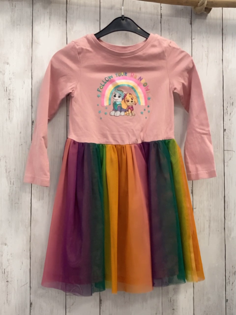 Paw Patrol  Kleid  Gr. 110  rosa Oberteil mit Paw Patrol Hunden bunter Tüllrock