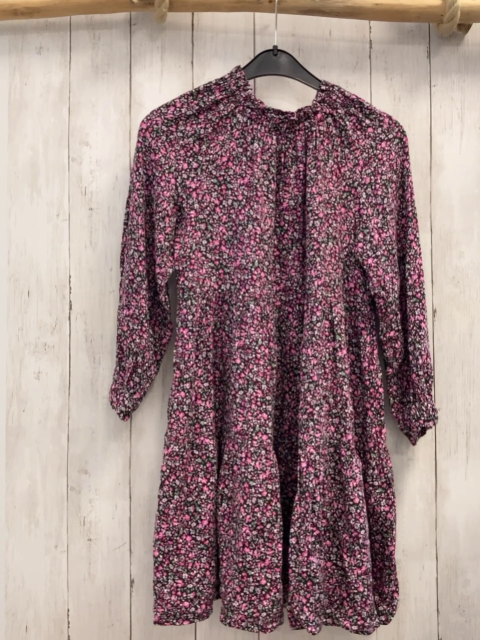 Zara  Kleid  Gr. 134  schwarz pink rosa lavendel Blumen
