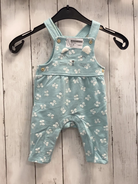  Latzhose Gr. 62  hellblau weiße Blumen