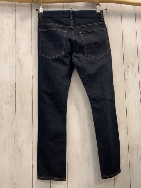 neu H&M  Hose  Gr. 152  dunkelblau Jeans orange Nähte Bund verstellbar 