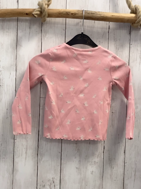Next  Langarmshirt  Gr. 98  rosa Rippen Hasen 