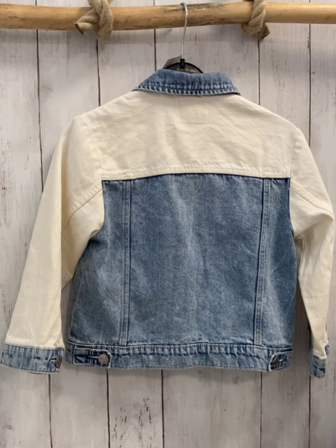 Zara  Jeansjacke  Gr. 116  blau / weiß 