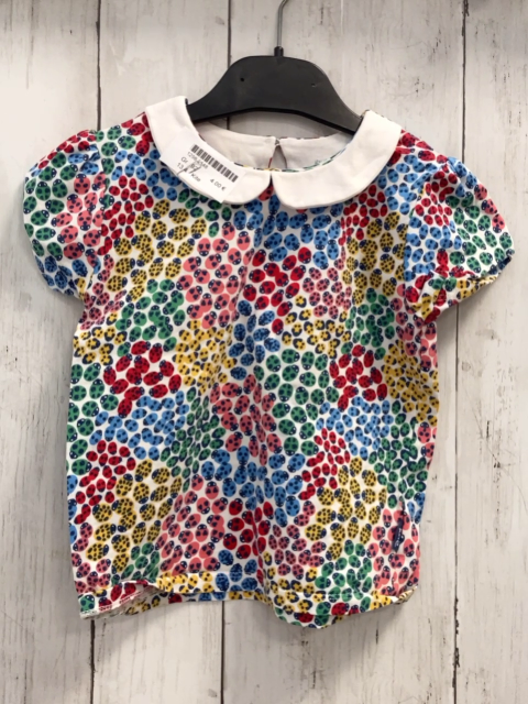 Kite  T-Shirt  Gr. 92  weiß bunte Käfer weißer Kragen