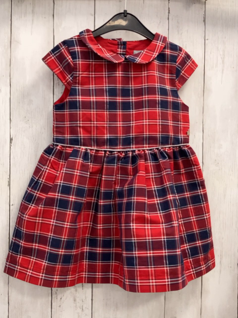 Sergent Major  Kleid  Gr. 104  rot blau weiß silber kariert 