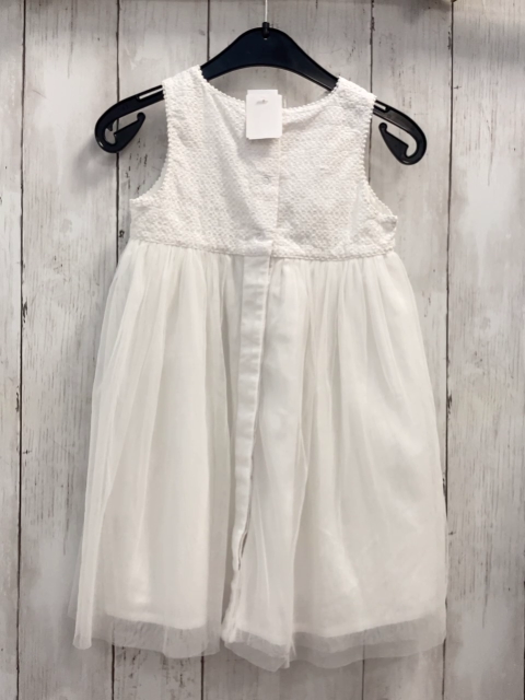 Petit Bateau Kleid  Gr. 92  weiß besticktes Oberteil Tüllrock