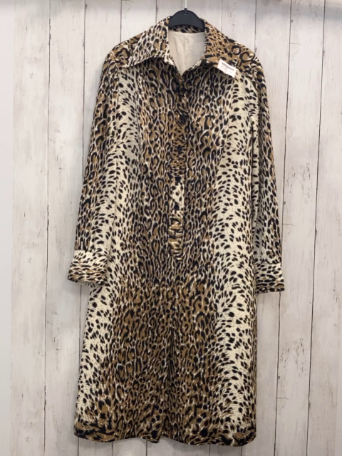   Kleid Gr. 36  beige schwarz braun leoprint 