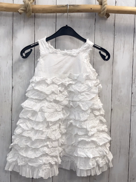 Herlooms  Kleid  Gr. 98  weiß Rüschen 