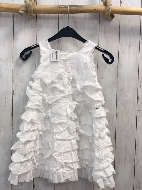 Herlooms  Kleid  Gr. 98  weiß Rüschen 