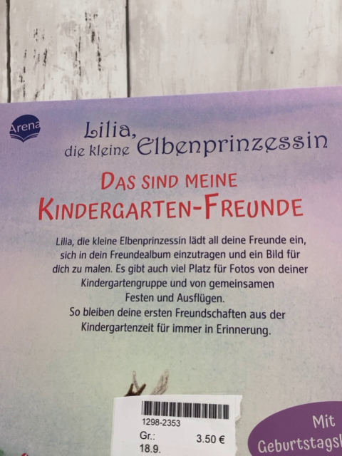   Buch Lilia, ie kleine Elbenprinzessin Meine Kindergarten-Freunde 