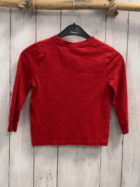 Disney  Langarmshirt  Gr. 104  rot Micky Mouse Schrift 