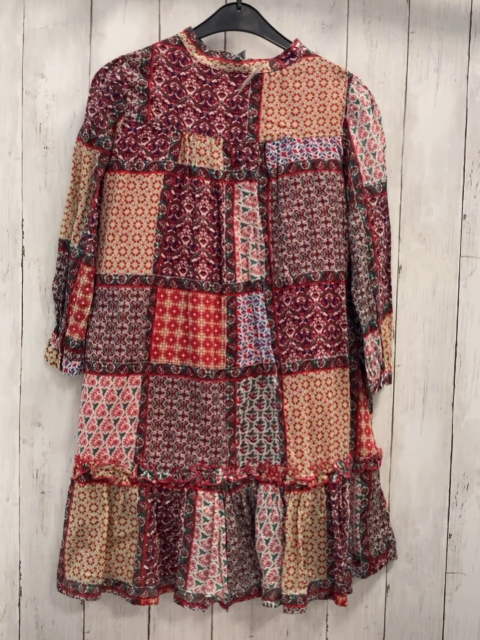 Zara  Kleid  Gr. 140  bunte Quadrate mit Blumen Punkten + Ornamentdruck 