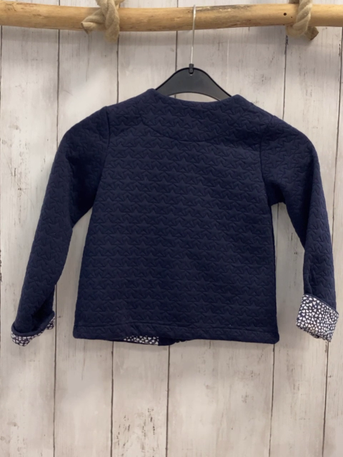 Blukids  Sweatjacke  Gr. 86  blau gestickte Sterne Futter mit weißn hrzen 